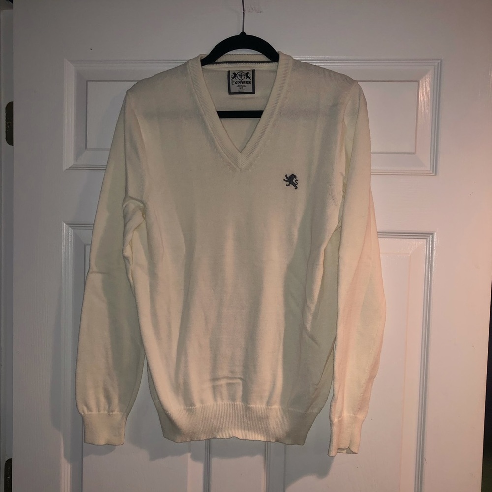 EXPRESS V-Neck White Sweater